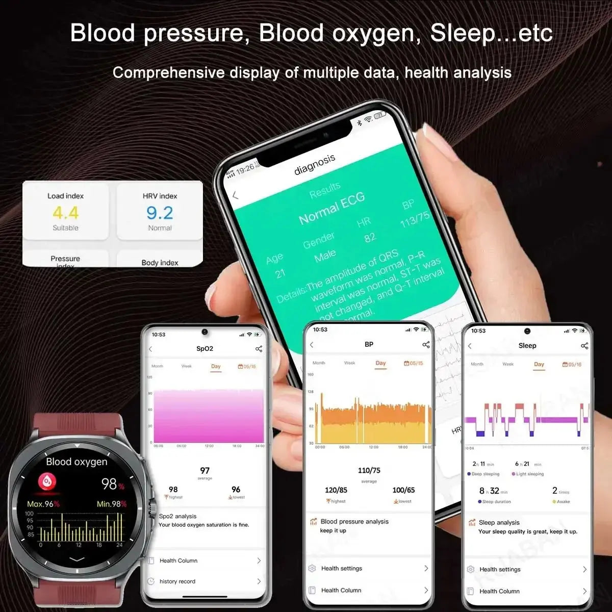 2025 New Airbag Smart Watch men True Blood Pressure air Pump Uric Acid Blood Lipids health watch Bluetooth call watch waterproof - HONORABLE VETERANS SOLUTIONS
