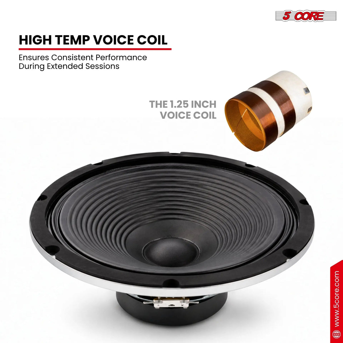 5 Core 10 Inch Guitar Speaker 60W Replacement 16 Ohm Amplifier Driver - HONORABLE VETERANS SOLUTIONS