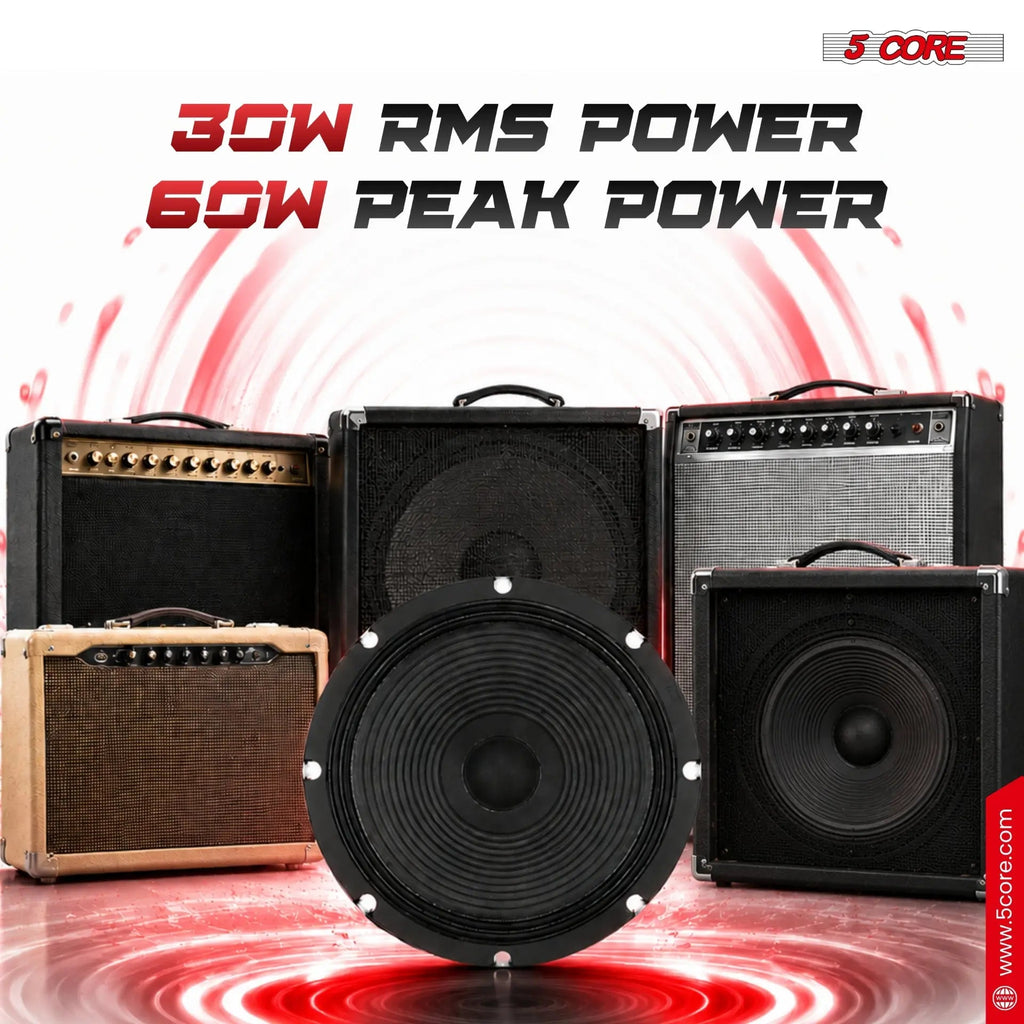 5 Core 10 Inch Guitar Speaker 60W Replacement 16 Ohm Amplifier Driver - HONORABLE VETERANS SOLUTIONS
