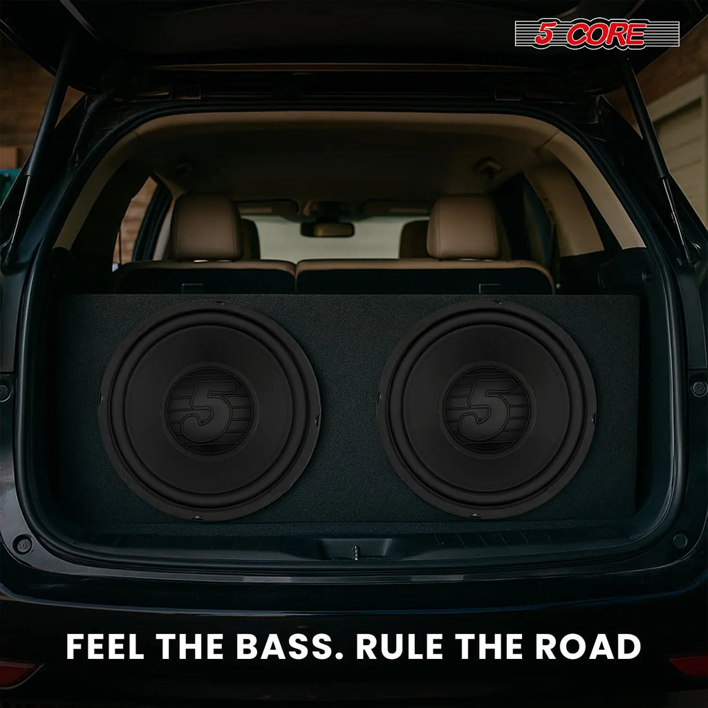 5 Core 10" Subwoofer Pair 1500W Car Woofer 4 Ohm Replacement Deep Bass Sub Loud Speaker for Vehicle - HONORABLE VETERANS SOLUTIONS
