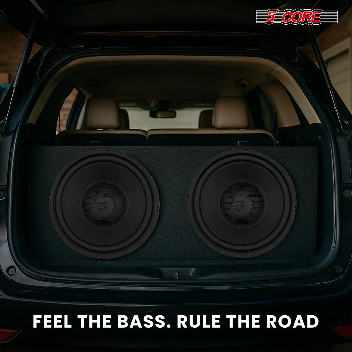 5 Core 10" Subwoofer Pair 1500W Car Woofer 4 Ohm Replacement Deep Bass Sub Loud Speaker for Vehicle - HONORABLE VETERANS SOLUTIONS