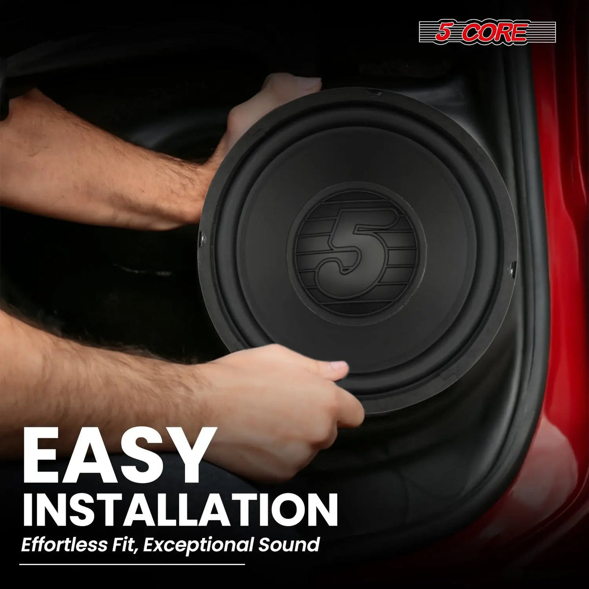 5 Core 10" Subwoofer Pair 1500W Car Woofer 4 Ohm Replacement Deep Bass Sub Loud Speaker for Vehicle - HONORABLE VETERANS SOLUTIONS