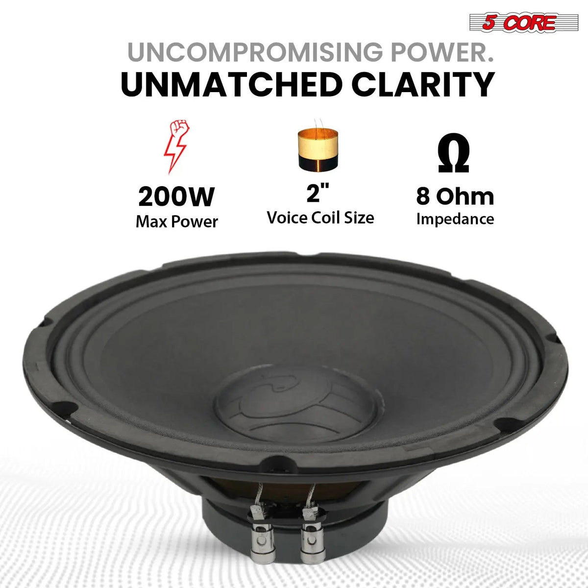 5 Core 12 Inch Guitar Speaker 200W 8 Ohm Amp Cabinet Replacement Amplifier Woofer - HONORABLE VETERANS SOLUTIONS