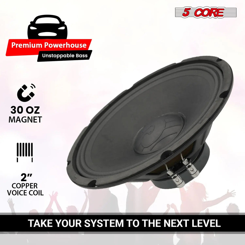 5 Core 12 Inch Speaker Car Audio 200W Powerful Replacement Component Driver 4Ohm Loudspeaker System - HONORABLE VETERANS SOLUTIONS