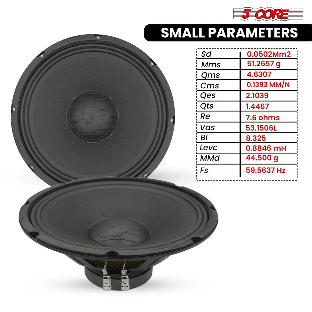5 Core 12 Inch Speaker Car Audio 200W Powerful Replacement Component Driver 4Ohm Loudspeaker System - HONORABLE VETERANS SOLUTIONS