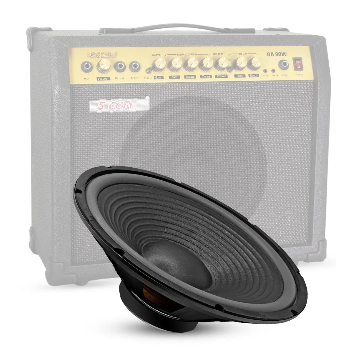 5 Core 15 Inch Guitar Speaker Replacement 450W 4 Ohm Low Distortion for Electric Guitar Amp Cabinet - HONORABLE VETERANS SOLUTIONS