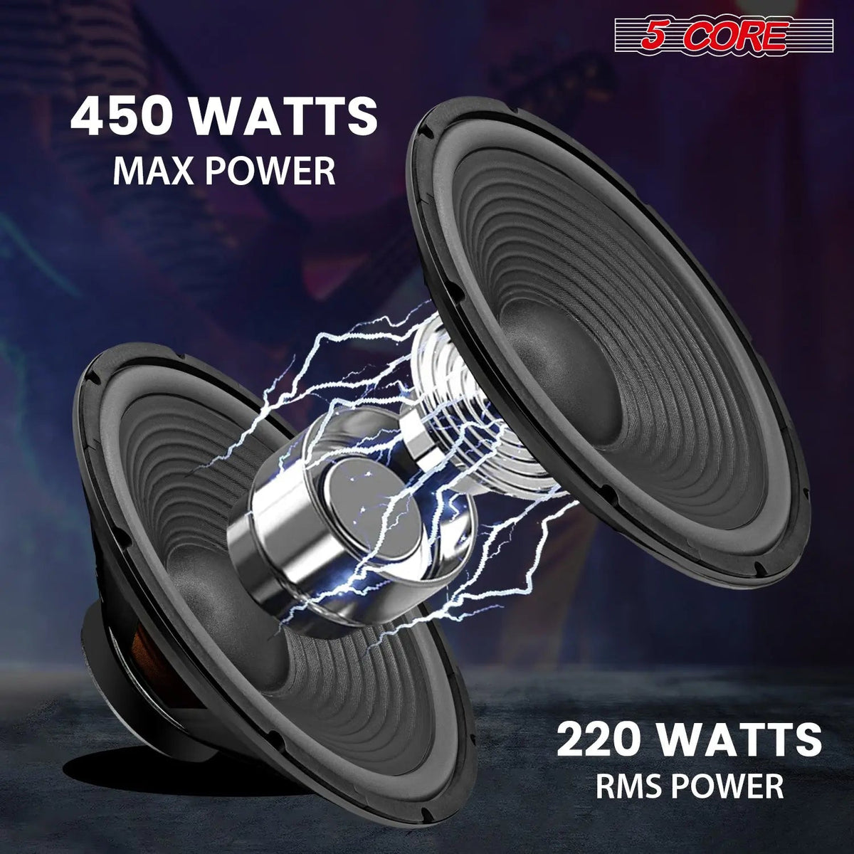 5 Core 15 Inch Guitar Speaker Replacement 450W 4 Ohm Low Distortion for Electric Guitar Amp Cabinet - HONORABLE VETERANS SOLUTIONS