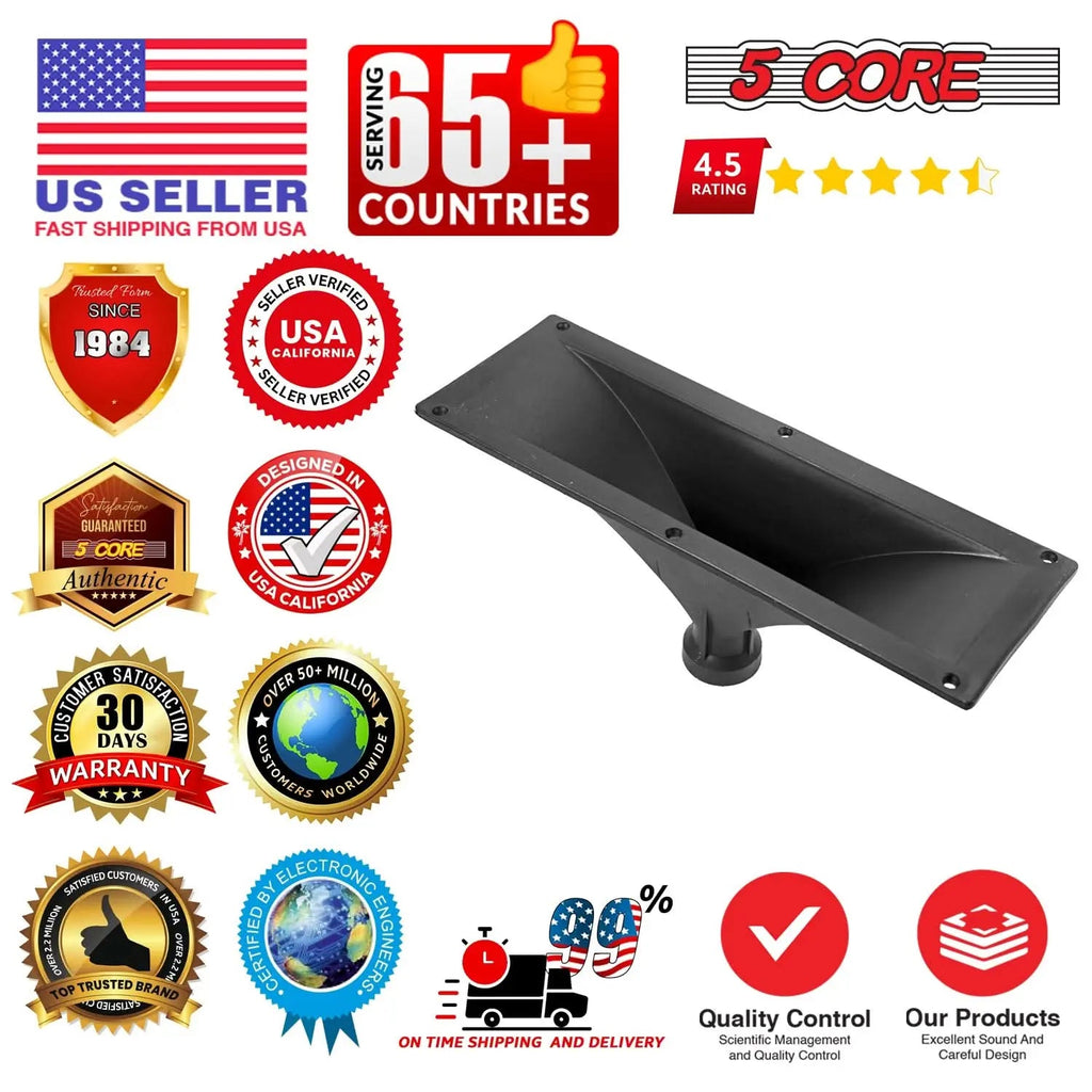 5 CORE 15x5 Rectangle Plastic Screw-On Horn for Assorted Speaker Cabinets 34mm Throat HISE 15X5 1PC - HONORABLE VETERANS SOLUTIONS