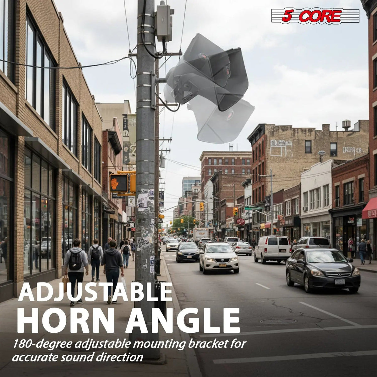 5 Core 16 Inch PA Horn 400W Loud Speaker Bull Horn Loud Audio 10Ohm All Weather Indoor Outdoor Use - HONORABLE VETERANS SOLUTIONS