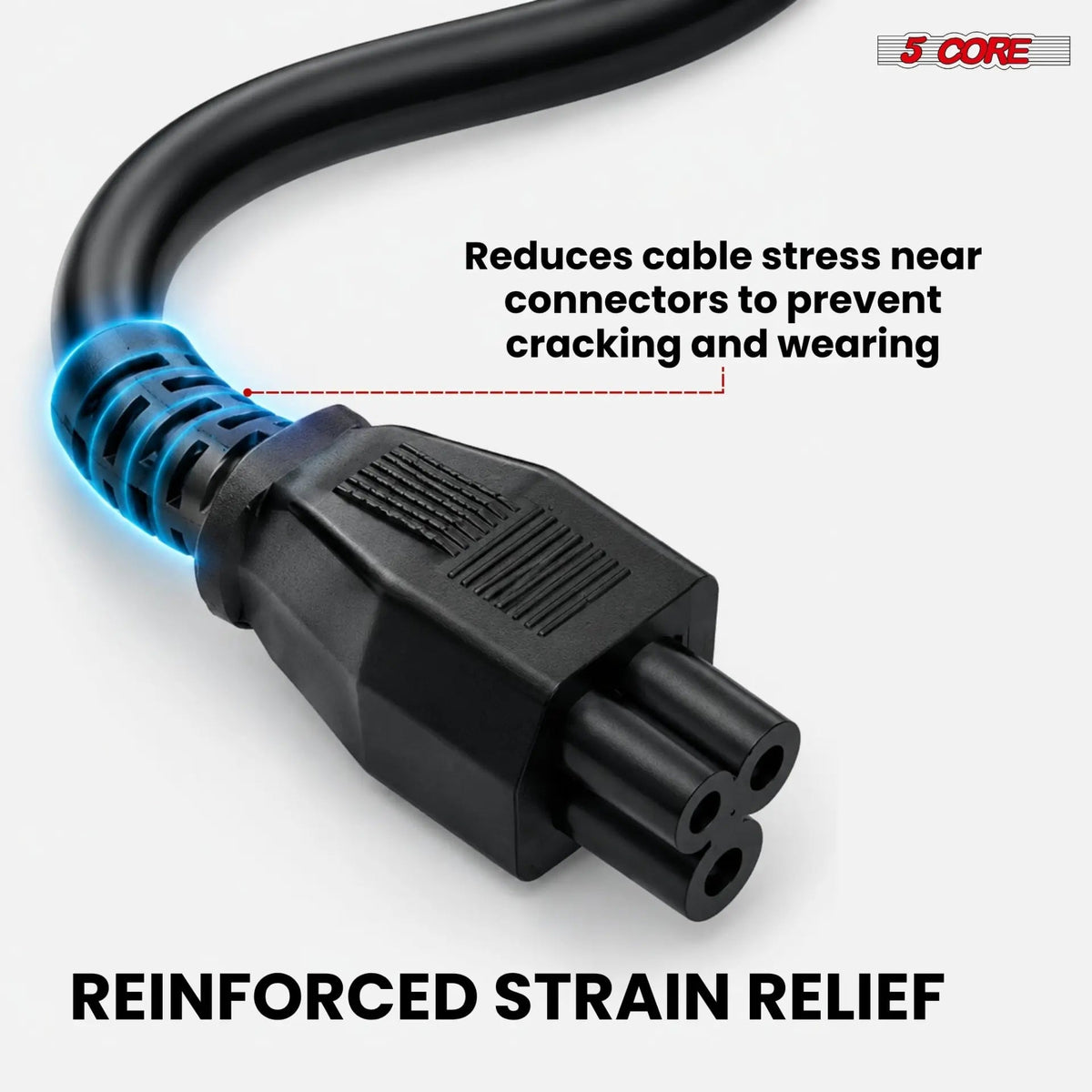 5 Core 3 Prong AC Laptop Notebook Power Cord 6Ft Universal Replacement Computer Cable - HONORABLE VETERANS SOLUTIONS