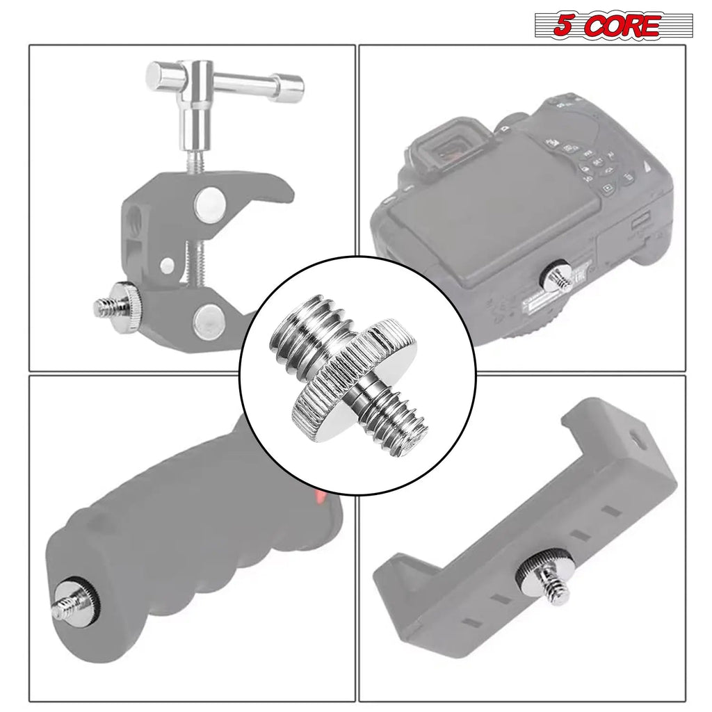 5 Core 3/8 to 1/4 Adapter 5Pcs Camera Mount Durable Tripod Screw Adapter for DSLR Monopod Microphone - HONORABLE VETERANS SOLUTIONS