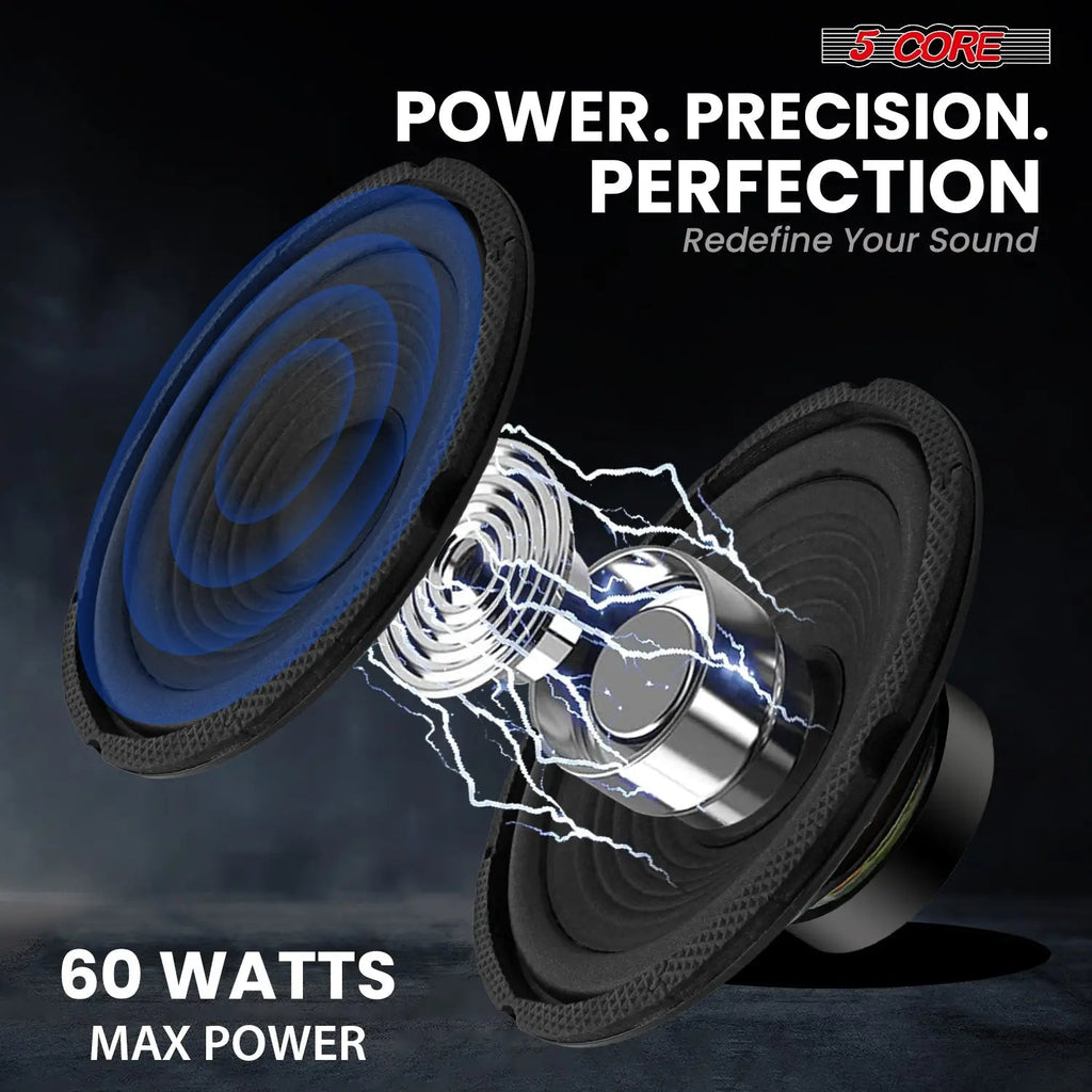5 Core 6 Inch Subwoofer 300W Car Audio Sub Woofer 4 Ohm Deep Bass Replacement Loud Speaker - HONORABLE VETERANS SOLUTIONS