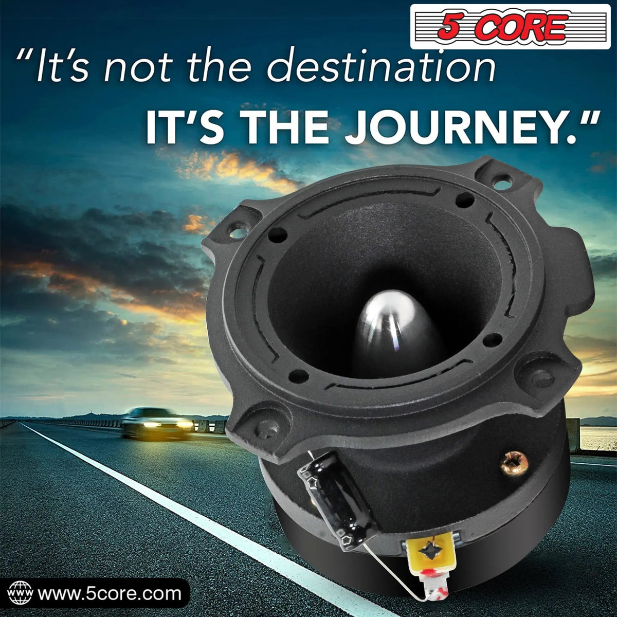 5 Core 6.5 Inch Midrange Door Speaker + Tweeter Combo 580W PMPO Subwoofer Audio 300W PMPO Tweeters - HONORABLE VETERANS SOLUTIONS