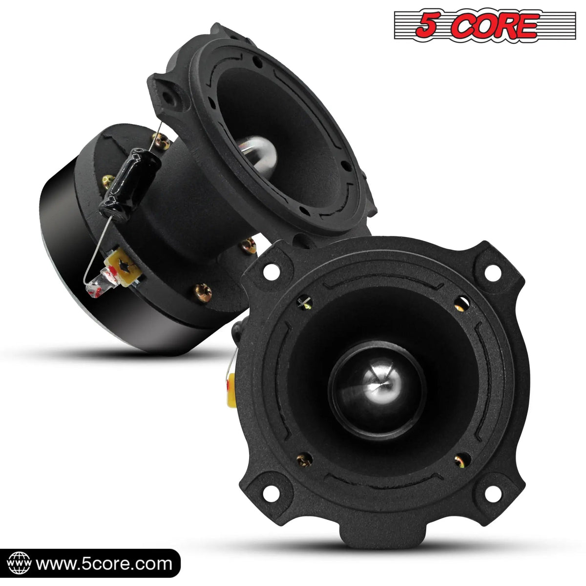 5 Core 6.5 Inch Midrange Door Speaker + Tweeter Combo 580W PMPO Subwoofer Audio 300W PMPO Tweeters - HONORABLE VETERANS SOLUTIONS