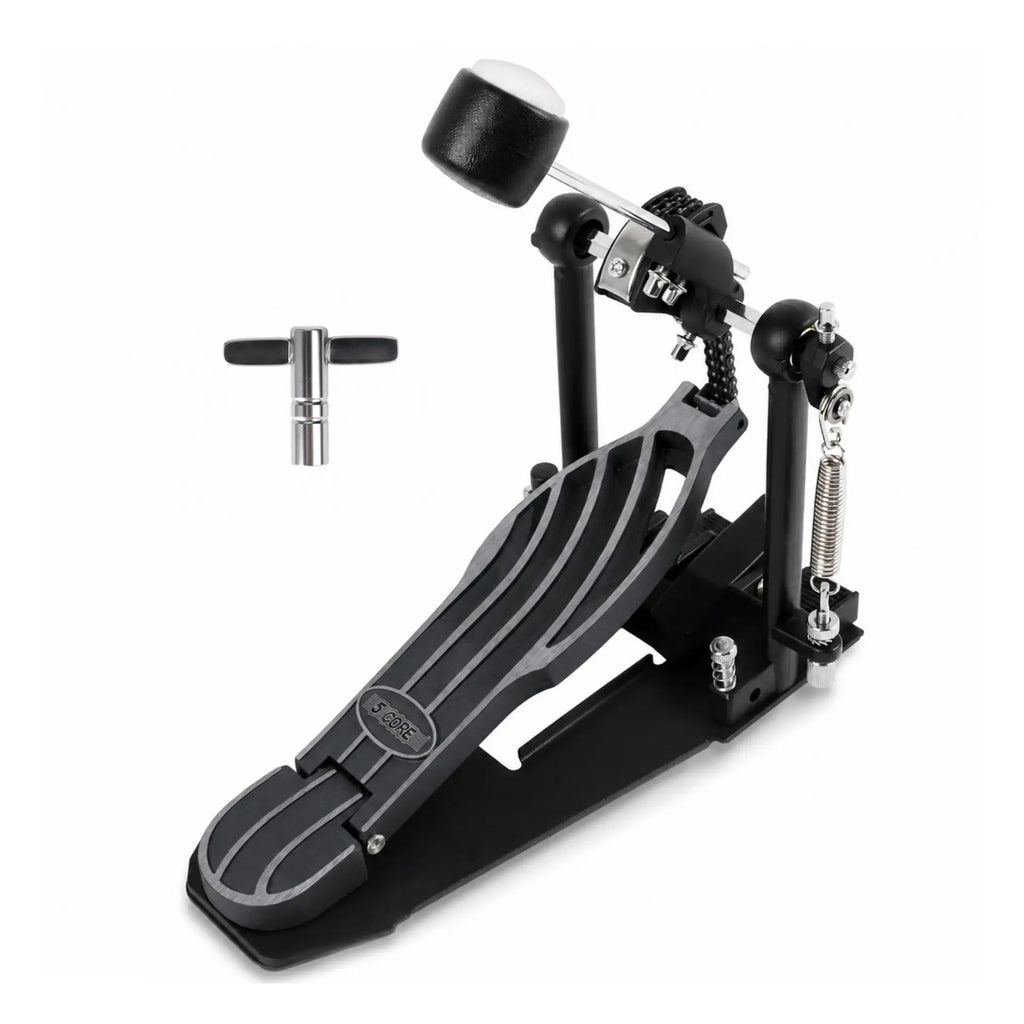 5 Core Bass Drum Pedal Mount Adjustable Felt Beater Head Single Chain Heavyduty Kick Drum Foot Pedal - HONORABLE VETERANS SOLUTIONS