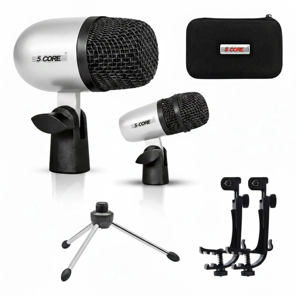 5 Core Conga Mic Snare Tom Set Professional XLR Cardioid Condenser Instrument Microphone Kit - HONORABLE VETERANS SOLUTIONS