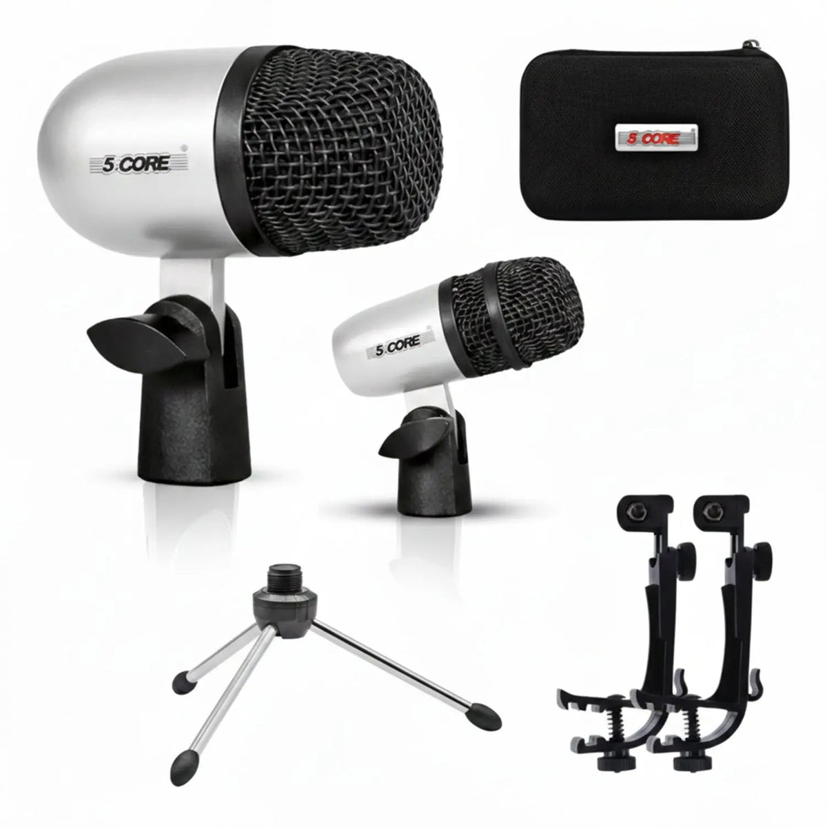 5 Core Conga Mic Snare Tom Set Professional XLR Cardioid Condenser Instrument Microphone Kit - HONORABLE VETERANS SOLUTIONS