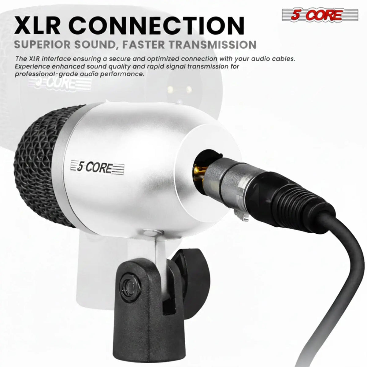 5 Core Conga Mic Snare Tom Set Professional XLR Cardioid Condenser Instrument Microphone Kit - HONORABLE VETERANS SOLUTIONS