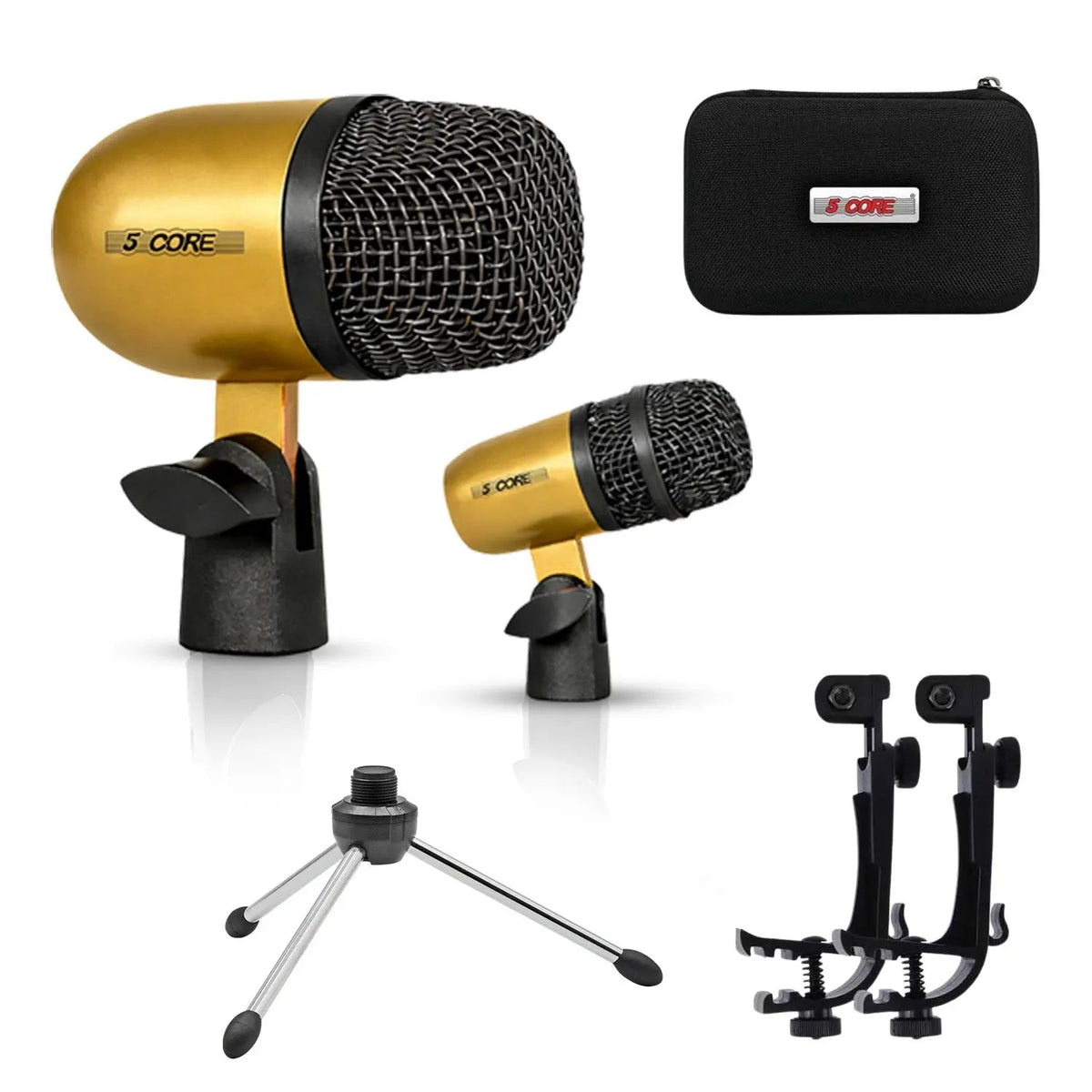 5 Core Conga Mic Snare Tom Set Professional XLR Cardioid Condenser Instrument Microphone Kit - HONORABLE VETERANS SOLUTIONS