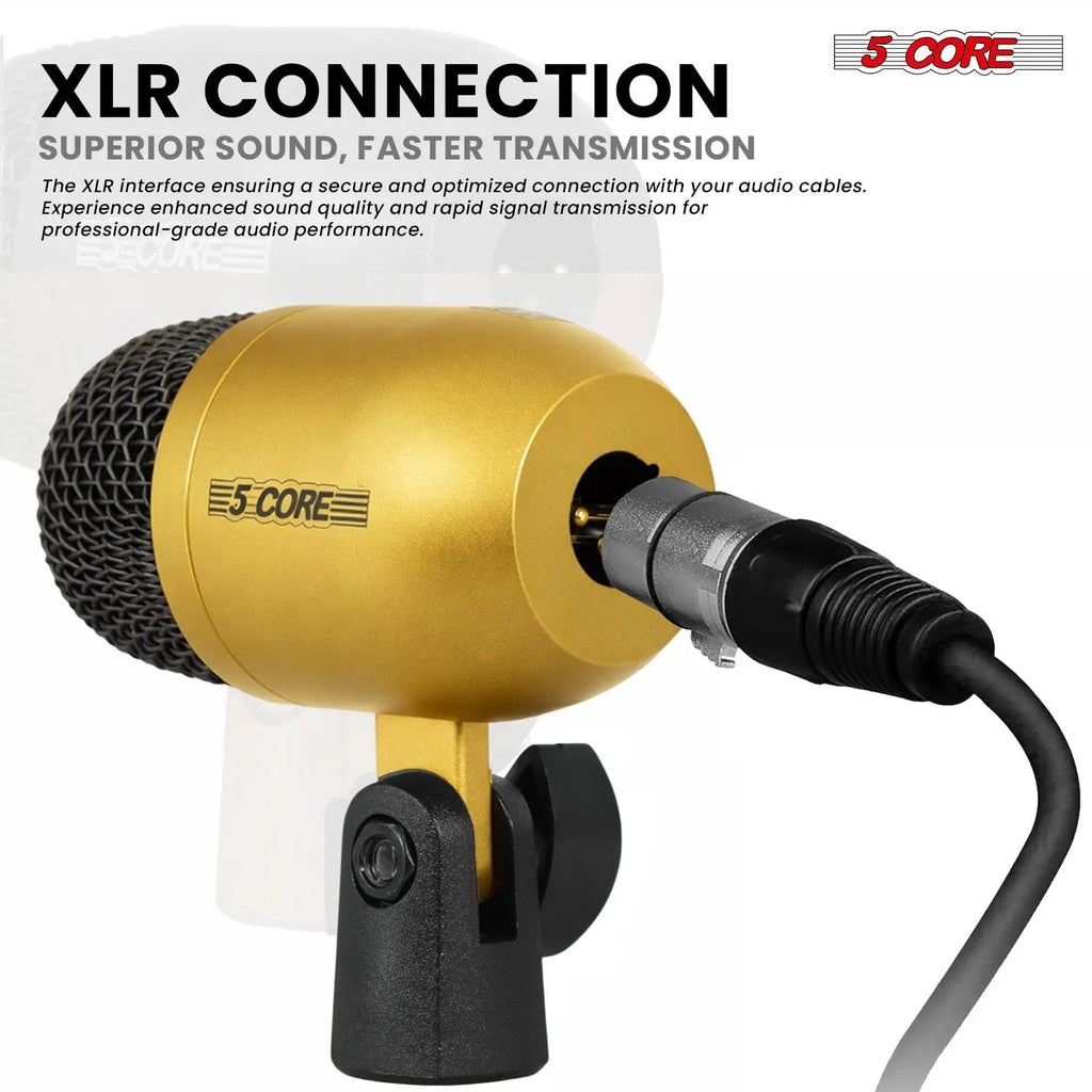 5 Core Conga Mic Snare Tom Set Professional XLR Cardioid Condenser Instrument Microphone Kit - HONORABLE VETERANS SOLUTIONS