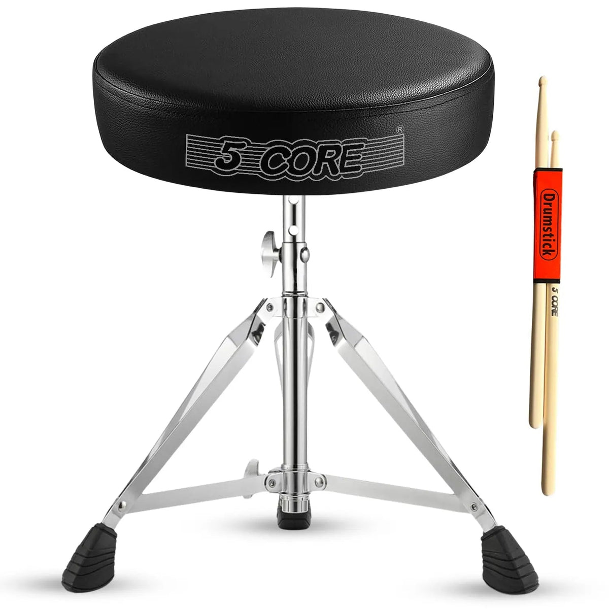 5 Core Drum Throne 3" Padded Drum Seat Height Adjustable Drumming Chair for Practice and Performance - HONORABLE VETERANS SOLUTIONS