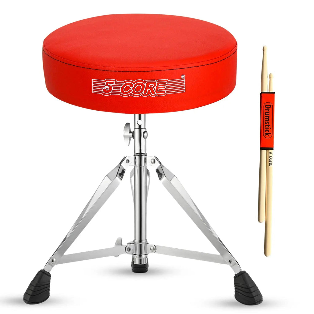 5 Core Drum Throne 3" Padded Drum Seat Height Adjustable Drumming Chair for Practice and Performance - HONORABLE VETERANS SOLUTIONS