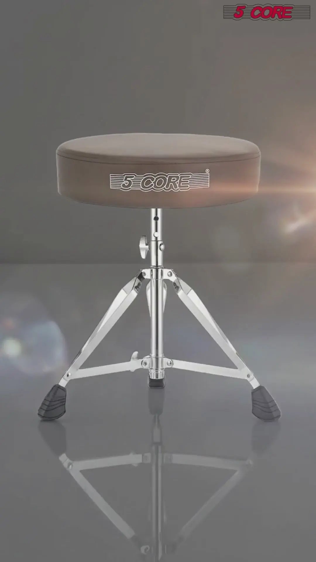 5 Core Drum Throne 3" Padded Drum Seat Height Adjustable Drumming Chair for Practice and Performance - HONORABLE VETERANS SOLUTIONS