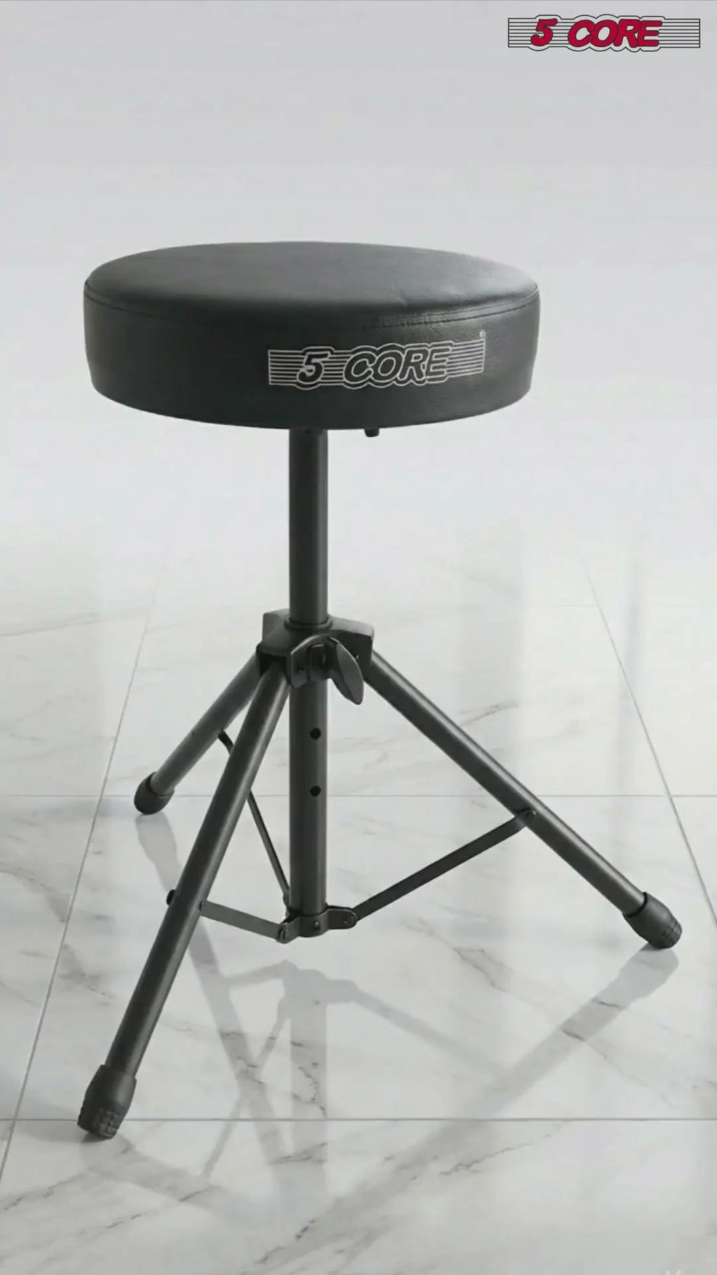5 Core Drum Throne 3" Padded Seat Adjustable Drumming Chair for Practice and Performance - HONORABLE VETERANS SOLUTIONS