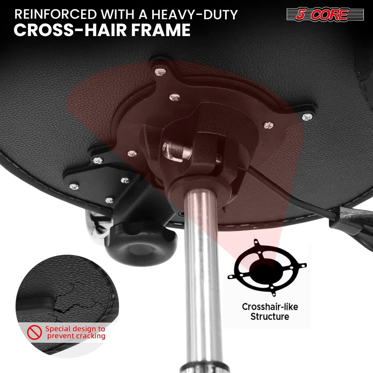 5 Core Drum Throne 4" Padded Seat w Backrest Airlift Adjustable Chair Ergonomic Drummer Stool - HONORABLE VETERANS SOLUTIONS