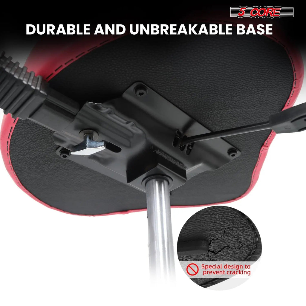 5 Core Drum Throne 4" Padded Seat w Backrest Airlift Adjustable Chair Ergonomic Drummer Stool - HONORABLE VETERANS SOLUTIONS