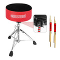 5 Core Drum Throne 5" Padded Drummer Seat Adjustable Drumming Chair w Luxury Velvet Top - HONORABLE VETERANS SOLUTIONS