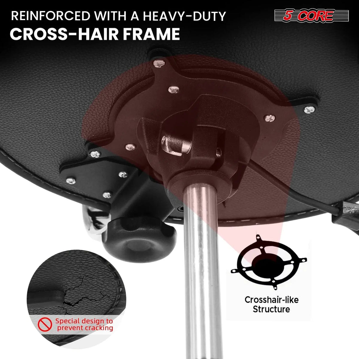 5 Core Drum Throne w Backrest 4" Padded Stool Airlift Adjustable Drummer Chair - HONORABLE VETERANS SOLUTIONS