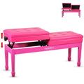 5 Core Duet Piano Bench 3.5 Inch Padded Cushioned Stool Wooden Heavy Duty Musician Chair w Storage - HONORABLE VETERANS SOLUTIONS