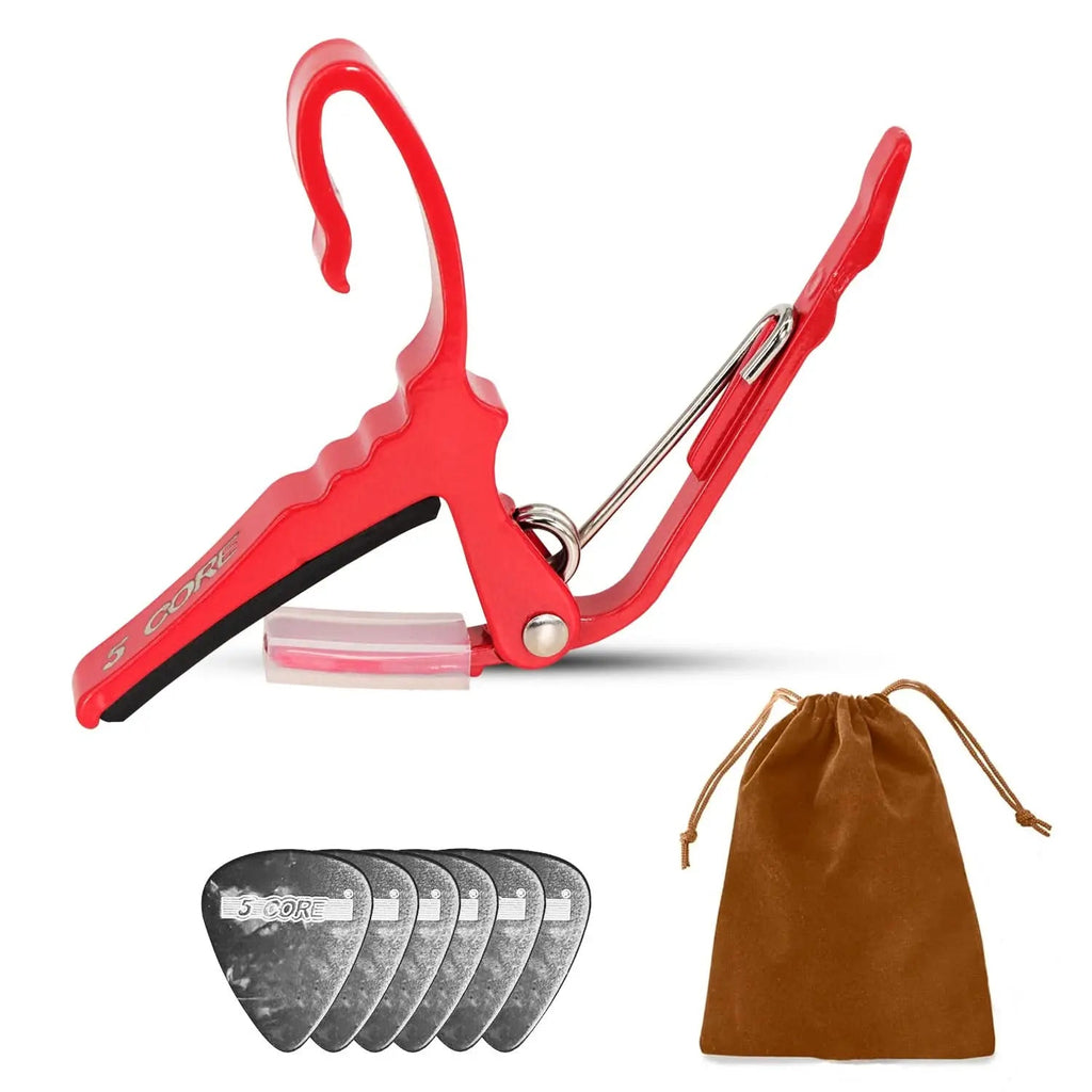 5 Core Guitar Capo Quick Change Acoustic Electric String Clip Banjo Mandolin Or Ukulele - HONORABLE VETERANS SOLUTIONS