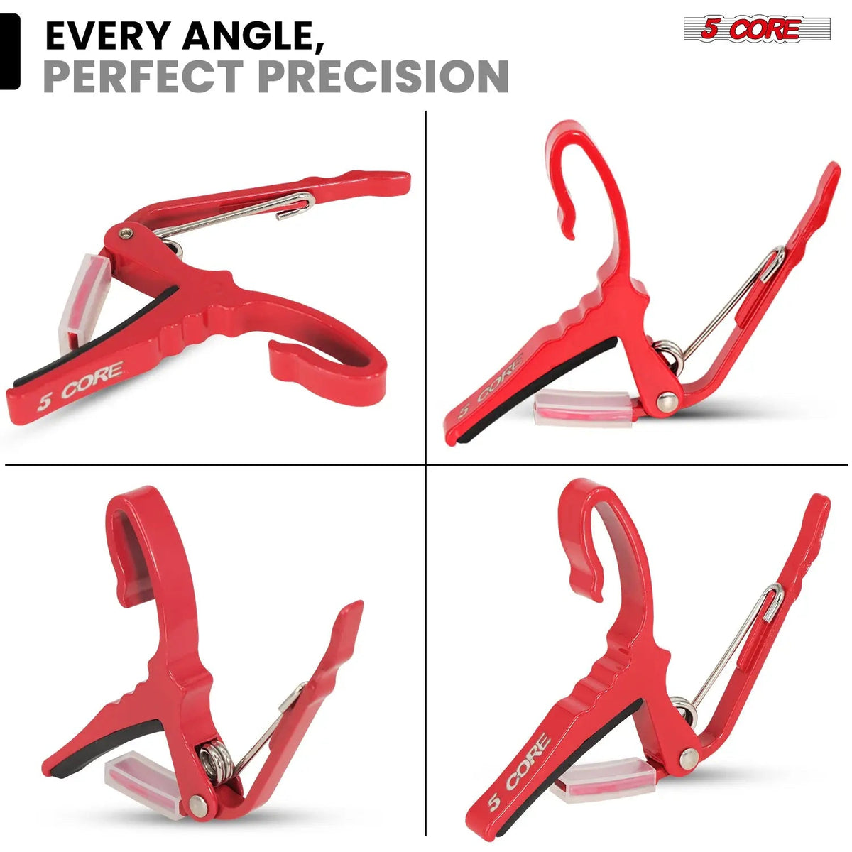 5 Core Guitar Capo Quick Change Acoustic Electric String Clip Banjo Mandolin Or Ukulele - HONORABLE VETERANS SOLUTIONS