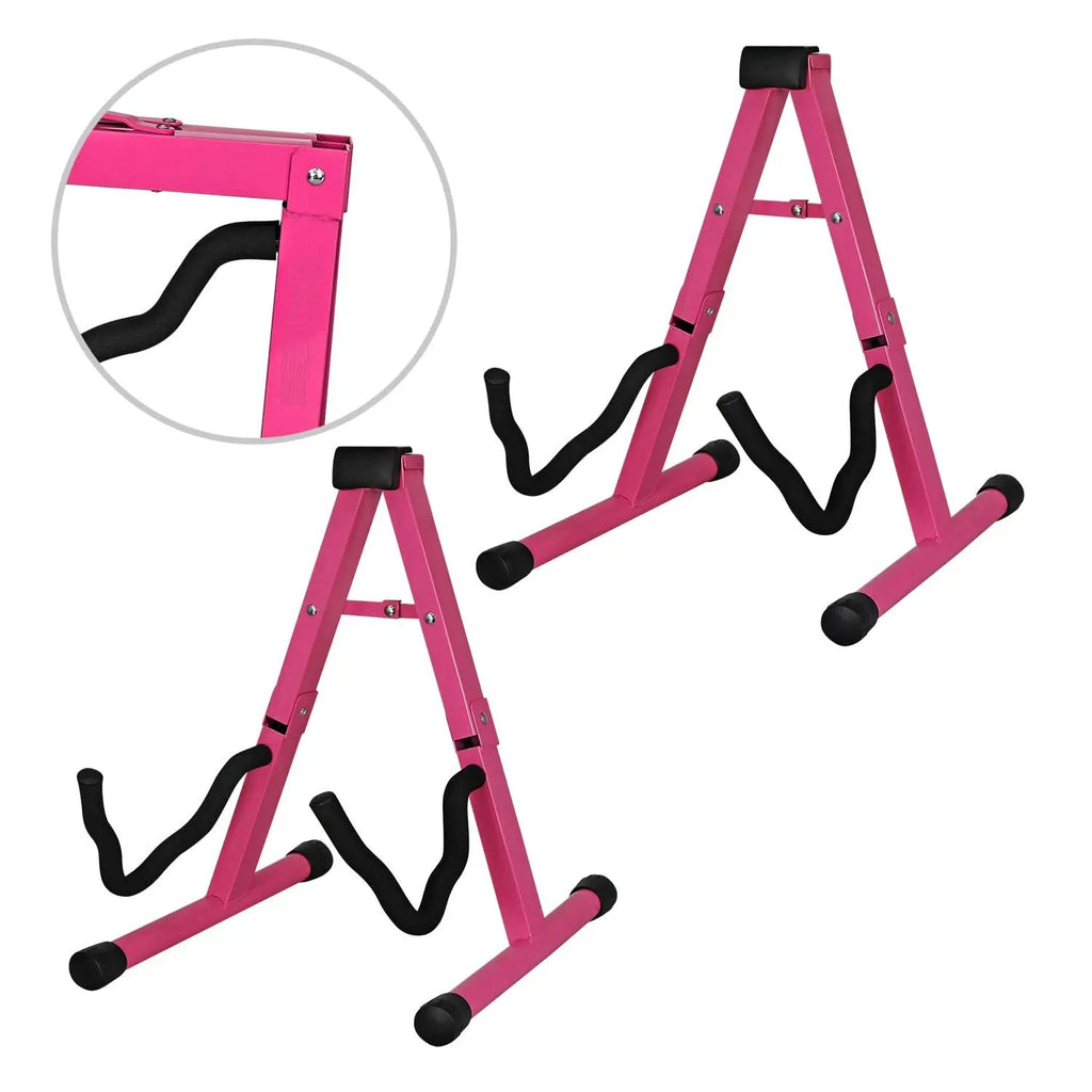 5 Core Guitar Stand 2PC A Frame w Soft Foam Arm Non Slip Rubber for Acoustic Electric Bass - HONORABLE VETERANS SOLUTIONS
