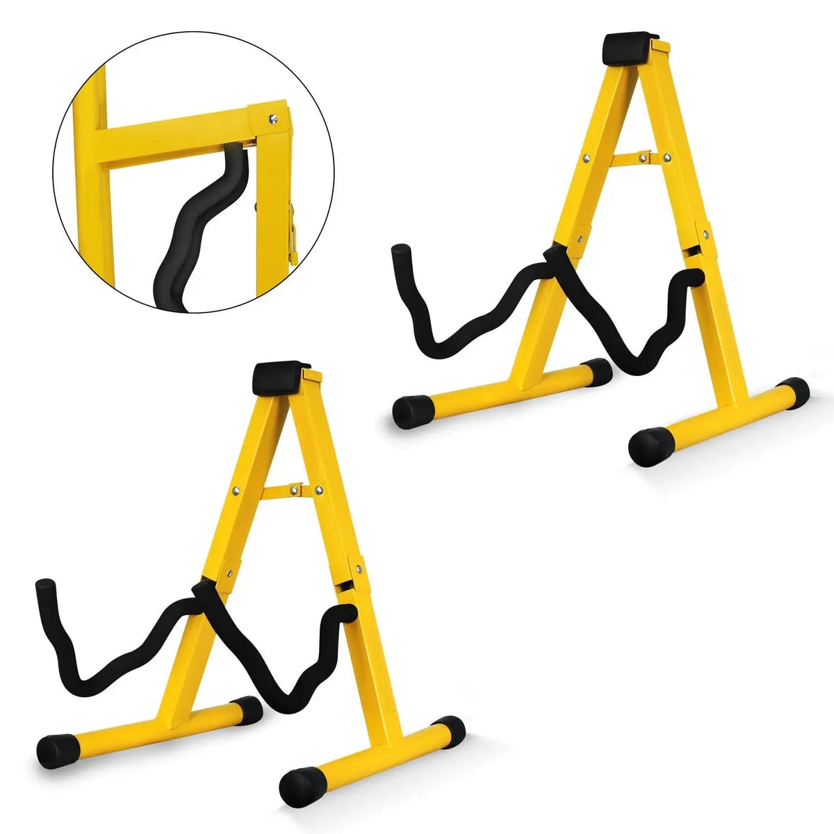 5 Core Guitar Stand 2PC A Frame w Soft Foam Arm Non Slip Rubber for Acoustic Electric Bass - HONORABLE VETERANS SOLUTIONS
