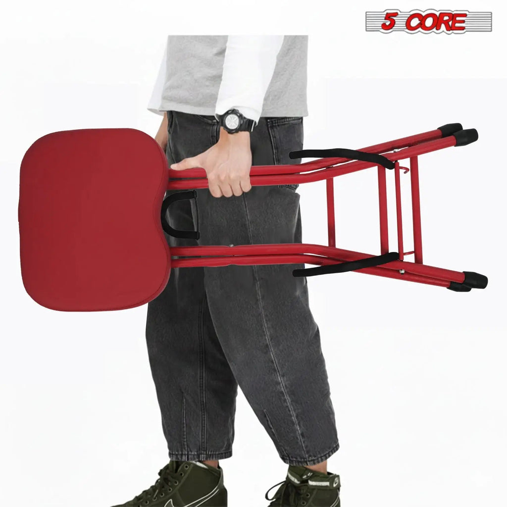 5 Core Guitar Stool 3.15" Padded Chair Foldable Music Seat w Built in Foot Rest Guitar Stand - HONORABLE VETERANS SOLUTIONS