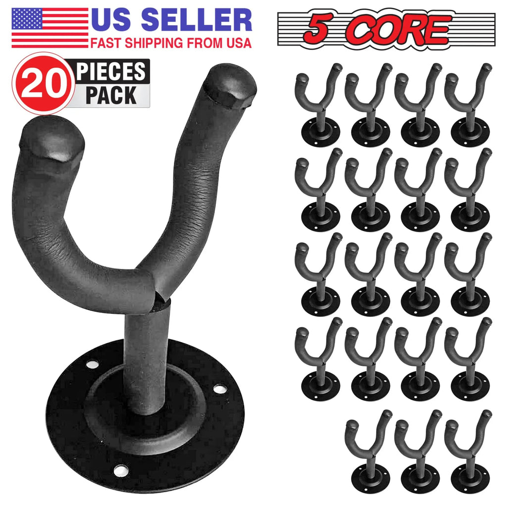 5 Core Guitar Wall Mount 3Pc Wall Mount for Classical Electric Acoustic Bass Guitars for Home Studio - HONORABLE VETERANS SOLUTIONS