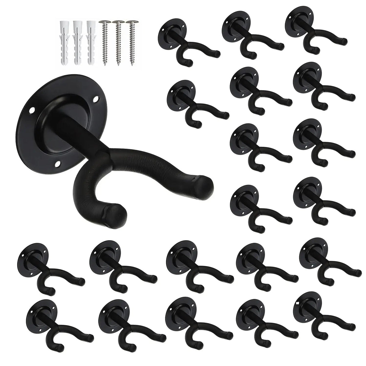 5 Core Guitar Wall Mount 3Pc Wall Mount for Classical Electric Acoustic Bass Guitars for Home Studio - HONORABLE VETERANS SOLUTIONS