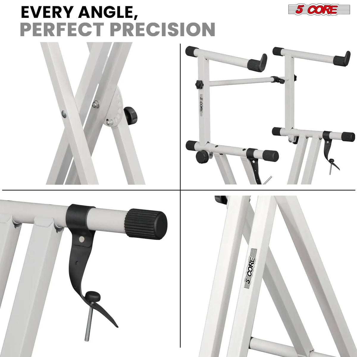 5 Core Keyboard Stand 2 Tier Doubled X Shape Adjustable Heavy Duty Key Board DJ Controller Stands - HONORABLE VETERANS SOLUTIONS