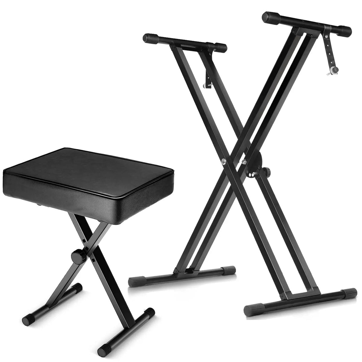 5 Core Keyboard Stand Piano Bench Combo Adjustable Key Board Stands 3" Padded Musician Chair Set - HONORABLE VETERANS SOLUTIONS