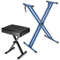 5 Core Keyboard Stand Piano Bench Combo Adjustable Key Board Stands 3" Padded Musician Chair Set - HONORABLE VETERANS SOLUTIONS