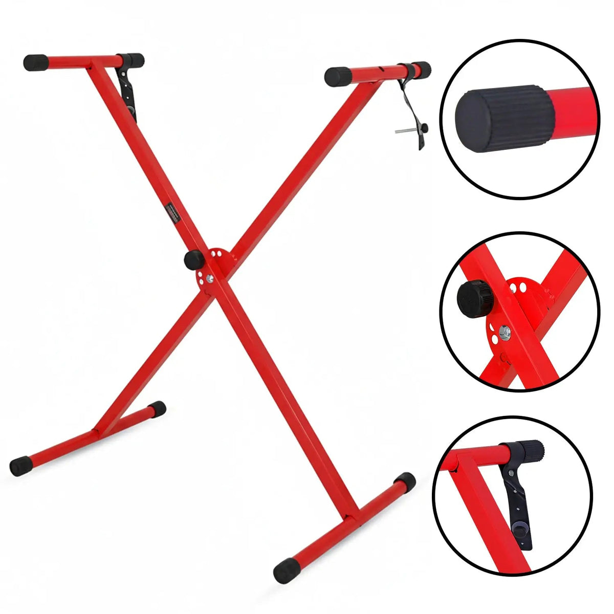 5 Core Keyboard Stand X Shape Adjustable Foldable Portable Key Board Stands w Locking Strap - HONORABLE VETERANS SOLUTIONS