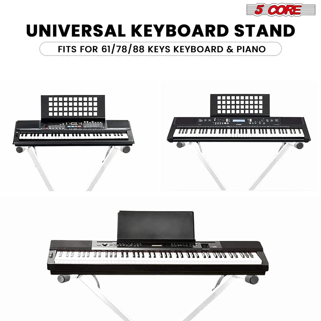 5 Core Keyboard Stand X Shape Height Adjustable Foldable Portable Key Board DJ Controller Stands - HONORABLE VETERANS SOLUTIONS