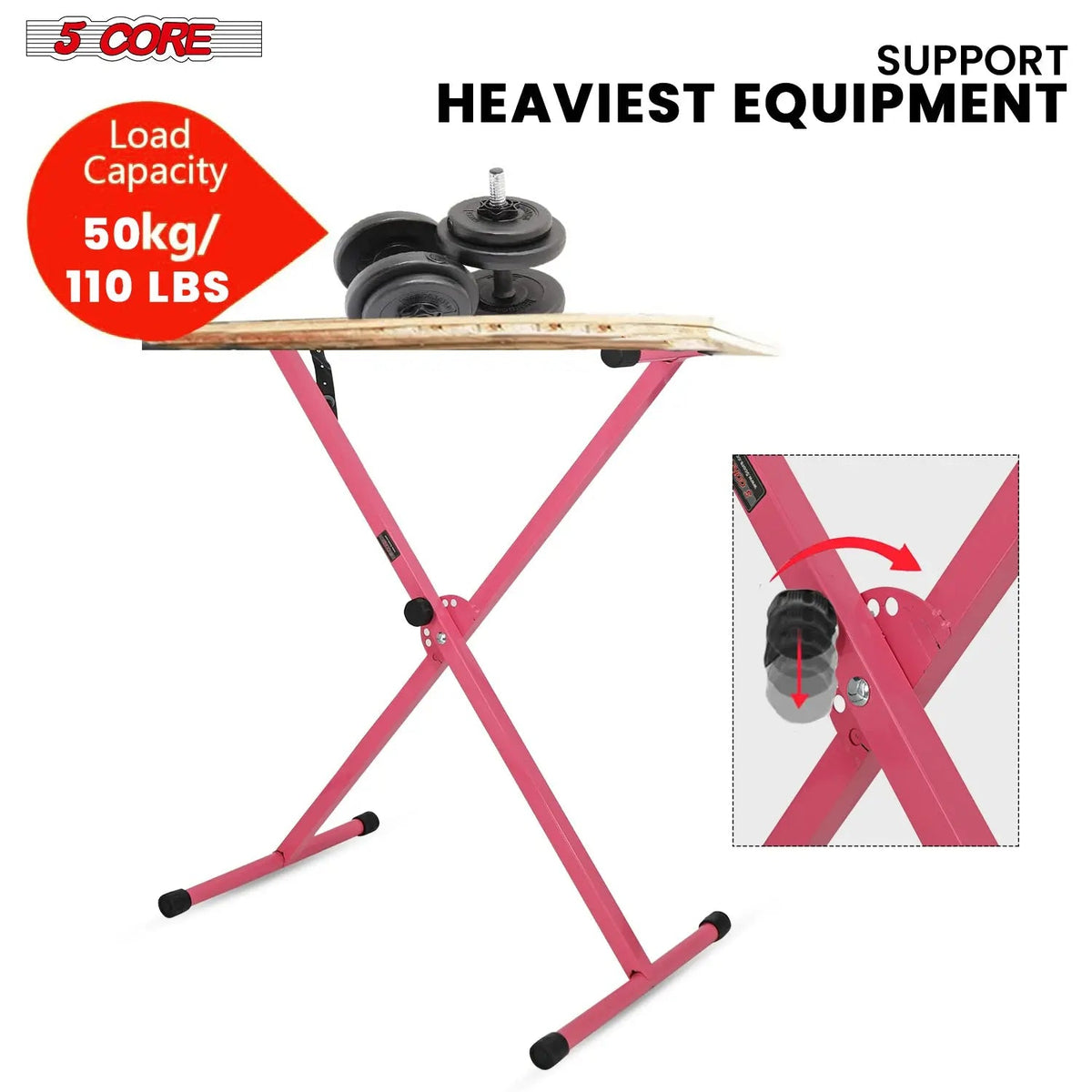 5 Core Keyboard Stand X Shape Height Adjustable Foldable Portable Key Board DJ Controller Stands - HONORABLE VETERANS SOLUTIONS