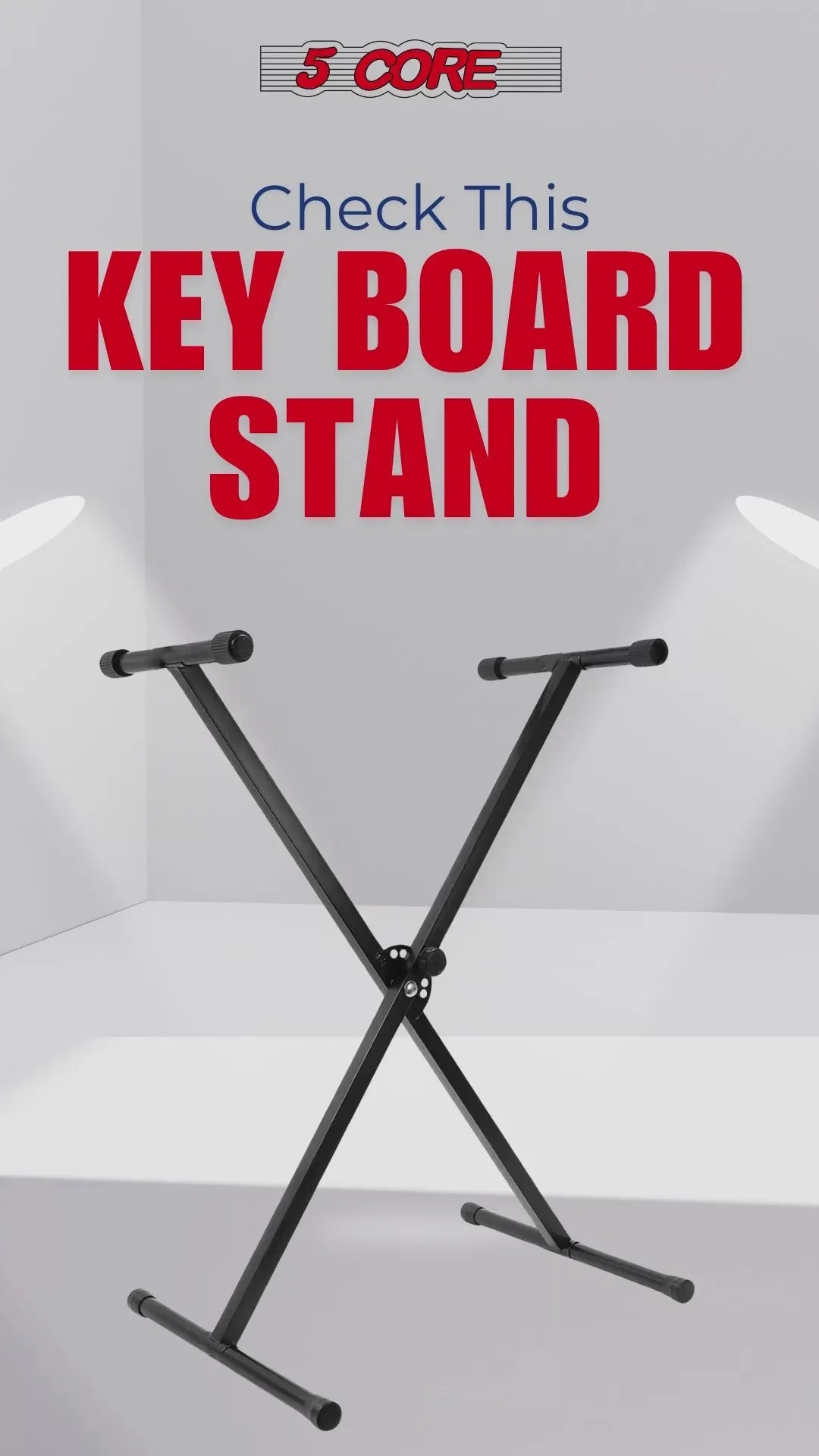5 Core Keyboard Stand X Shape Height Adjustable Foldable Portable Key Board DJ Controller Stands - HONORABLE VETERANS SOLUTIONS