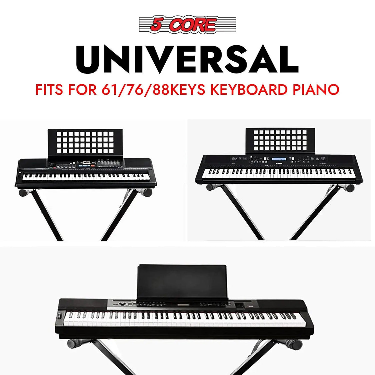 5 Core Keyboard Stand X Shape Height Adjustable Foldable Portable Key Board DJ Controller Stands - HONORABLE VETERANS SOLUTIONS