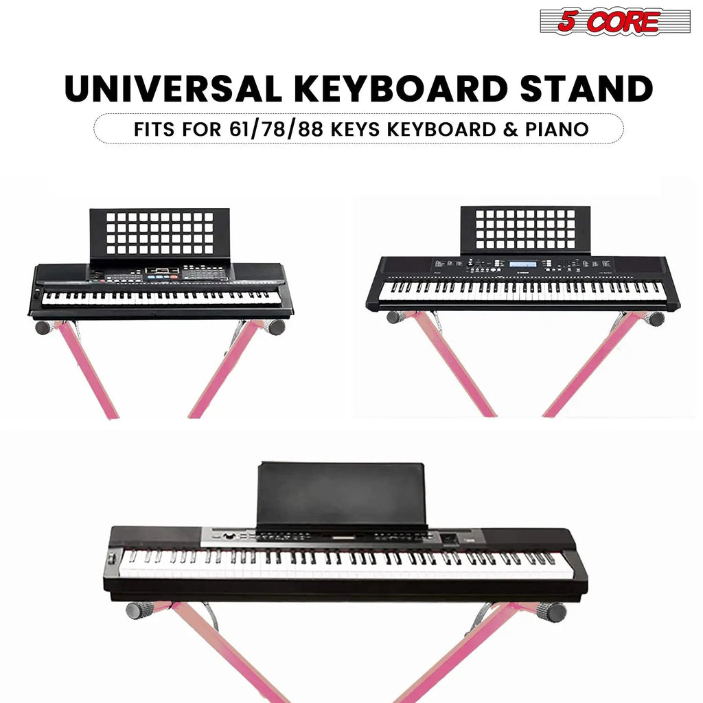 5 Core Keyboard Stand X Shape Height Adjustable Foldable Portable Key Board DJ Controller Stands - HONORABLE VETERANS SOLUTIONS