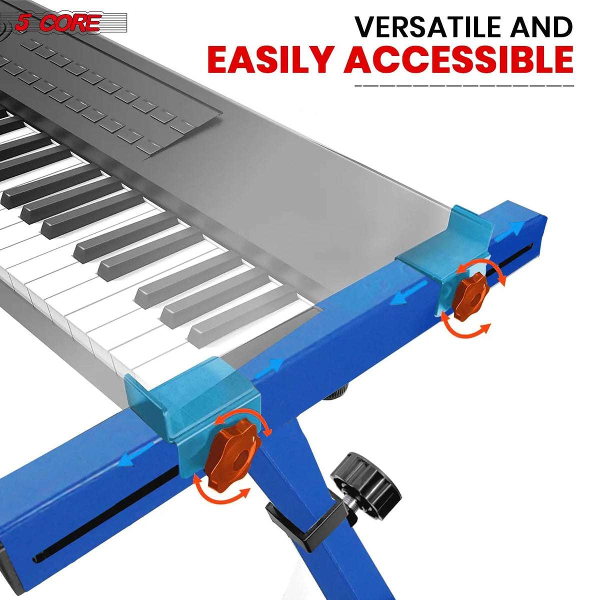 5 Core Keyboard Stand Z Shape Adjustable Foldable Heavy Duty Key Board Piano DJ Controller Stands - HONORABLE VETERANS SOLUTIONS